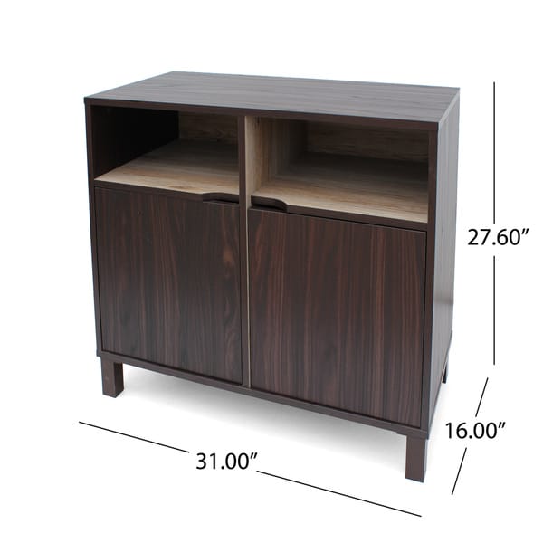 Nicholas 2-shelf Faux Wood Cabinet by Christopher Knight Home