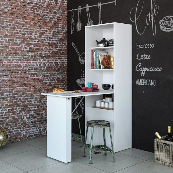 Shop Boahaus Multipurpose Cabinet With Desk White Ships To