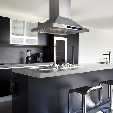 Island Range Hoods Online At Our Best Large Akdy Rh0217 36 Stainless Steel Island Range Hood W Dual Led Touch Control Panel