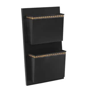 2-Slot Black and Gold Dots Wall Mailbox 2-Slot Black and Gold Dots Wall Mailbox