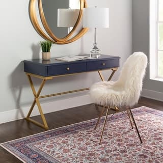 slim fit dress slacks Navy Blue Two Drawer One Shelf Side Table With Gold Accents – The Well  Appointed House