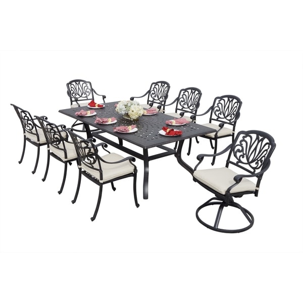 Sierra Madre 9 Piece 44'' X 84'' Rectangular Patio Dining Set - Antique Bronze