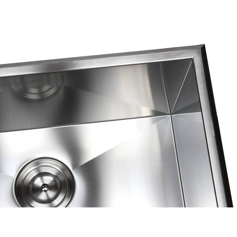 23-inch 16 Gauge Stainless Steel Single Bowl Topmount Drop-in Zero Radius Kitchen Bar Island Laundry Utility Sink
