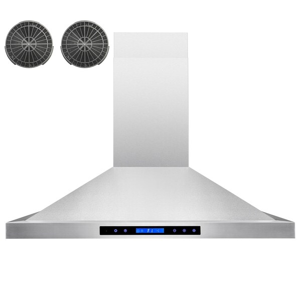 AKDY RH0224 30" European Stainless Steel Wall Mount Range Hood Stove Vent Touch Control with Carbon Filters