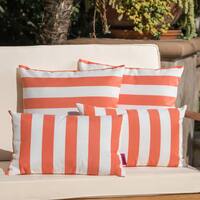 Coronado Outdoor Striped Pillow (Set of 4) by Christopher Knight Home