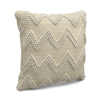 Large Chevron Ivory Throw Pillow
