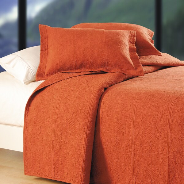 Terra Cotta Matelasse Quilt