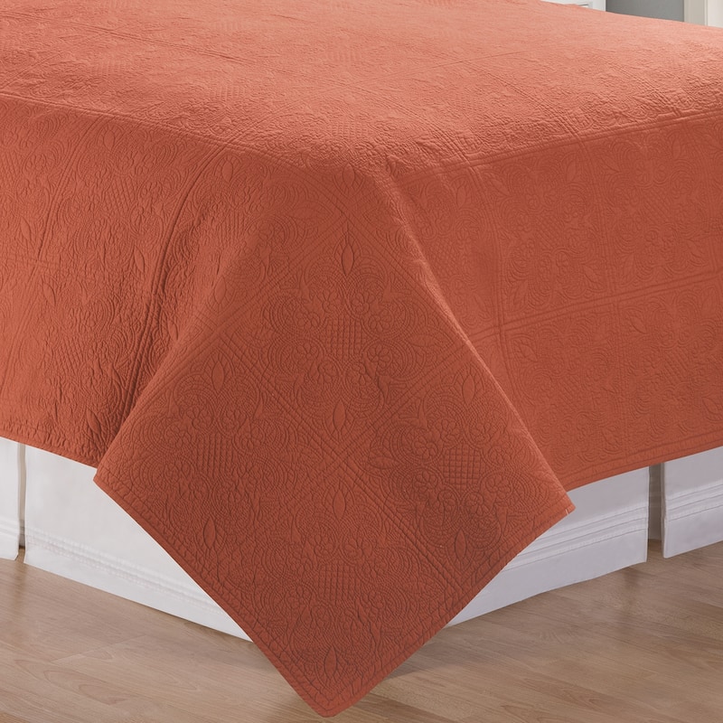 Terra Cotta Matelasse Quilt