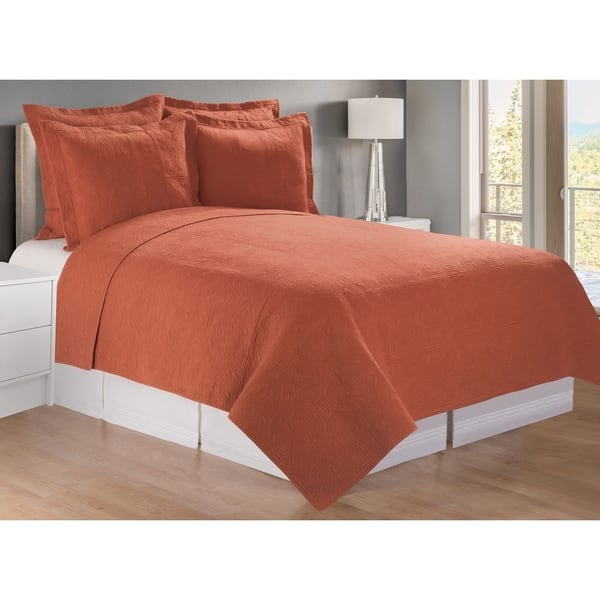 Shop Terra Cotta Matelasse Quilt Free Shipping On Orders Over