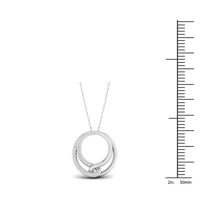 De Couer 10k White Gold 1/10ct TDW Diamond Infinity Necklace