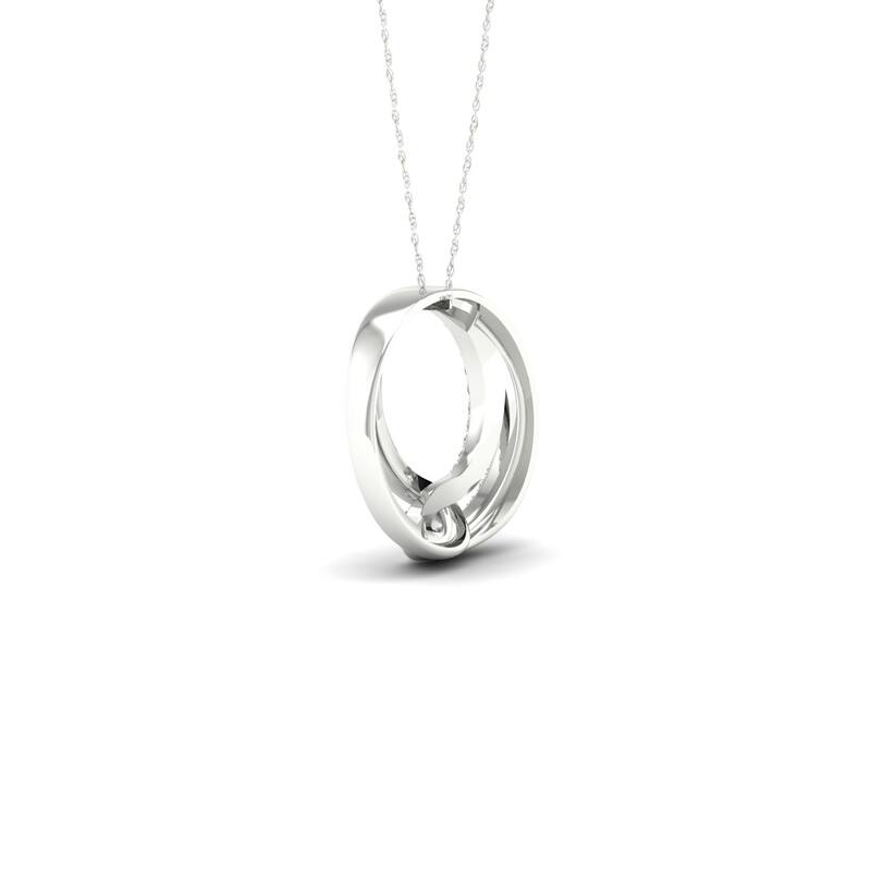 De Couer 10k White Gold 1/10ct TDW Diamond Infinity Necklace