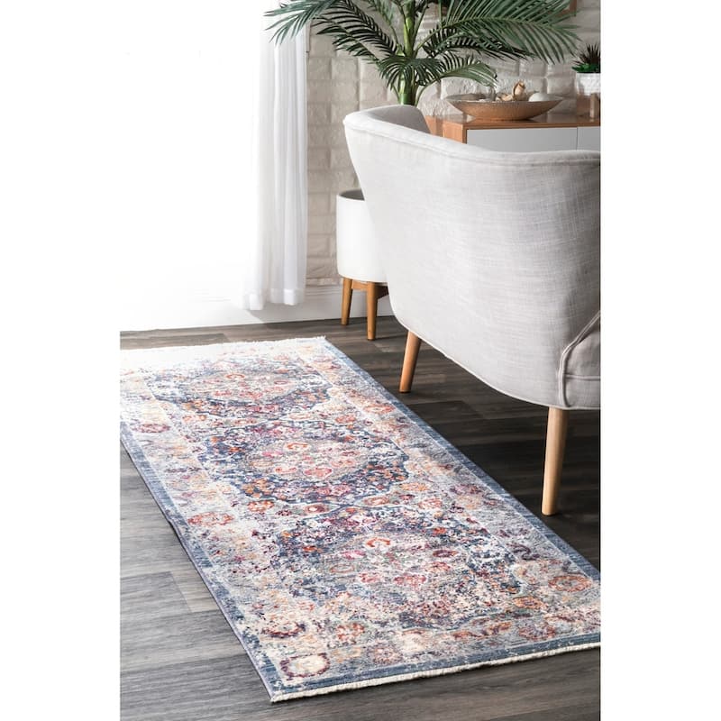 Nuloom Sky Blue Indie Fringe Area Rug