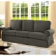 preview thumbnail 2 of 4, Furniture of America Cupa Contemporary Linen Fabric Upholstered Sofa