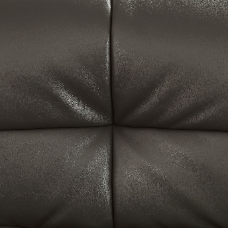 Elti Modern Grey Faux Leather Tufted Accent Chair by Furniture of America