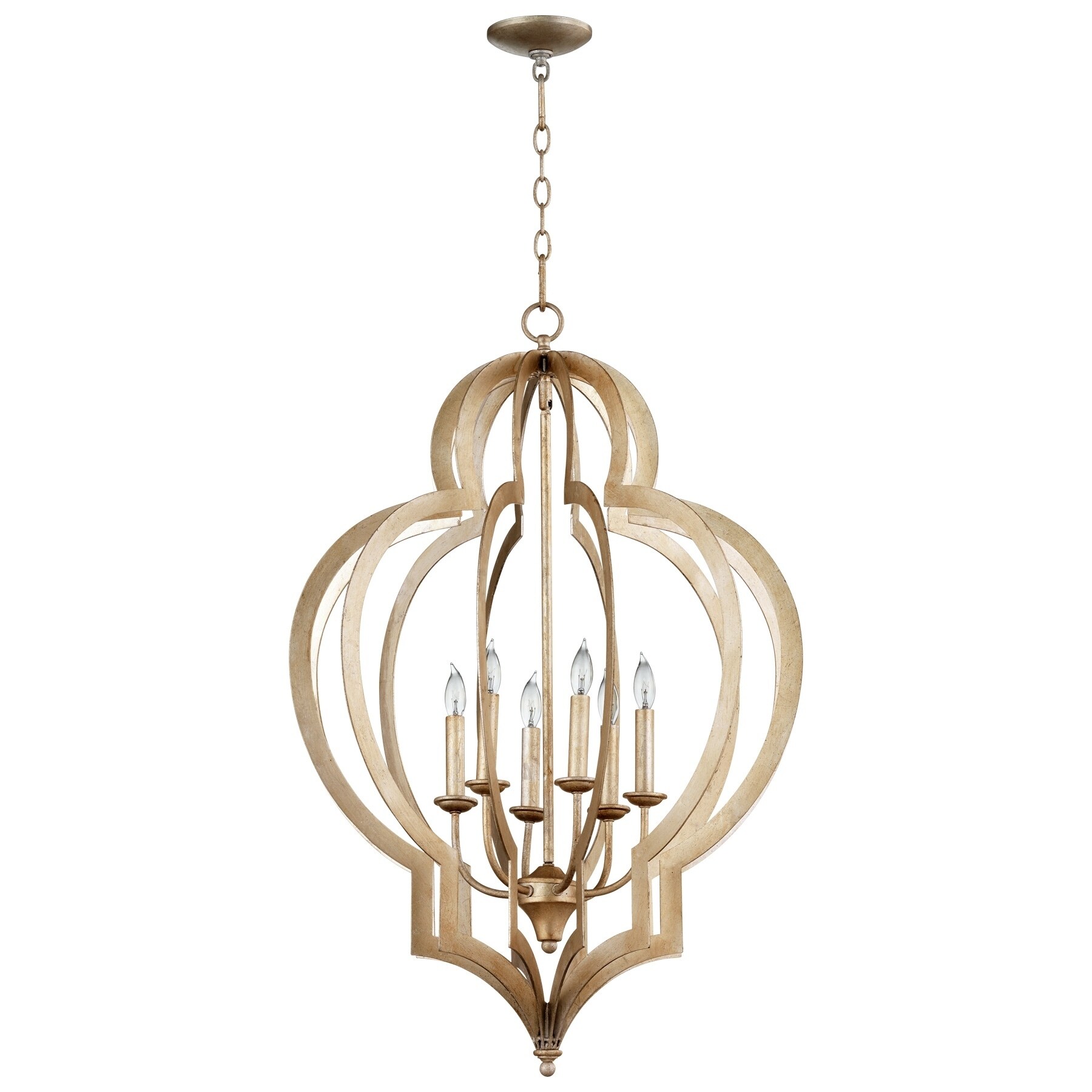Large Vertigo Silver Leaf Chandelier - Chandeliers For Bedrooms by Overstock.com