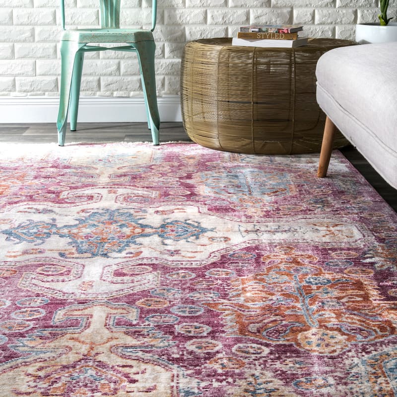 Nuloom Cultural Mulberry Fringe Area Rug