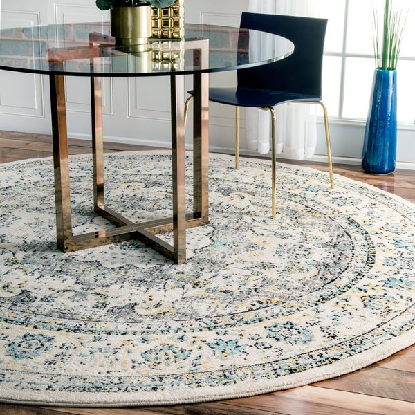 Maison Rouge Radovan Traditional Persian Vintage Fancy Grey Round Rug (5' Round)