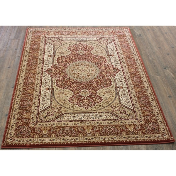 Rose Oriental Indoor Rug 100% Polypropylene - 7'10 x 10'6
