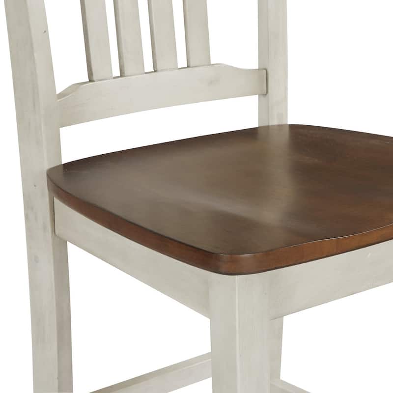The Gray Barn Simmons Antique White and Brown 5-piece Dining Set
