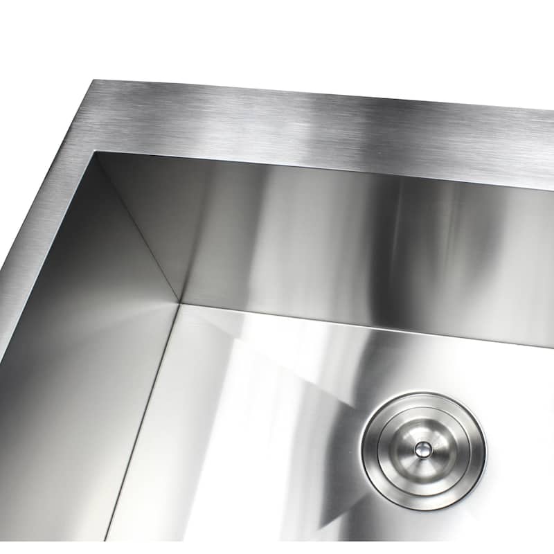 19-Inch 16 Gauge Stainless Steel Topmount Drop-In Kitchen Island Bar Utility Sink