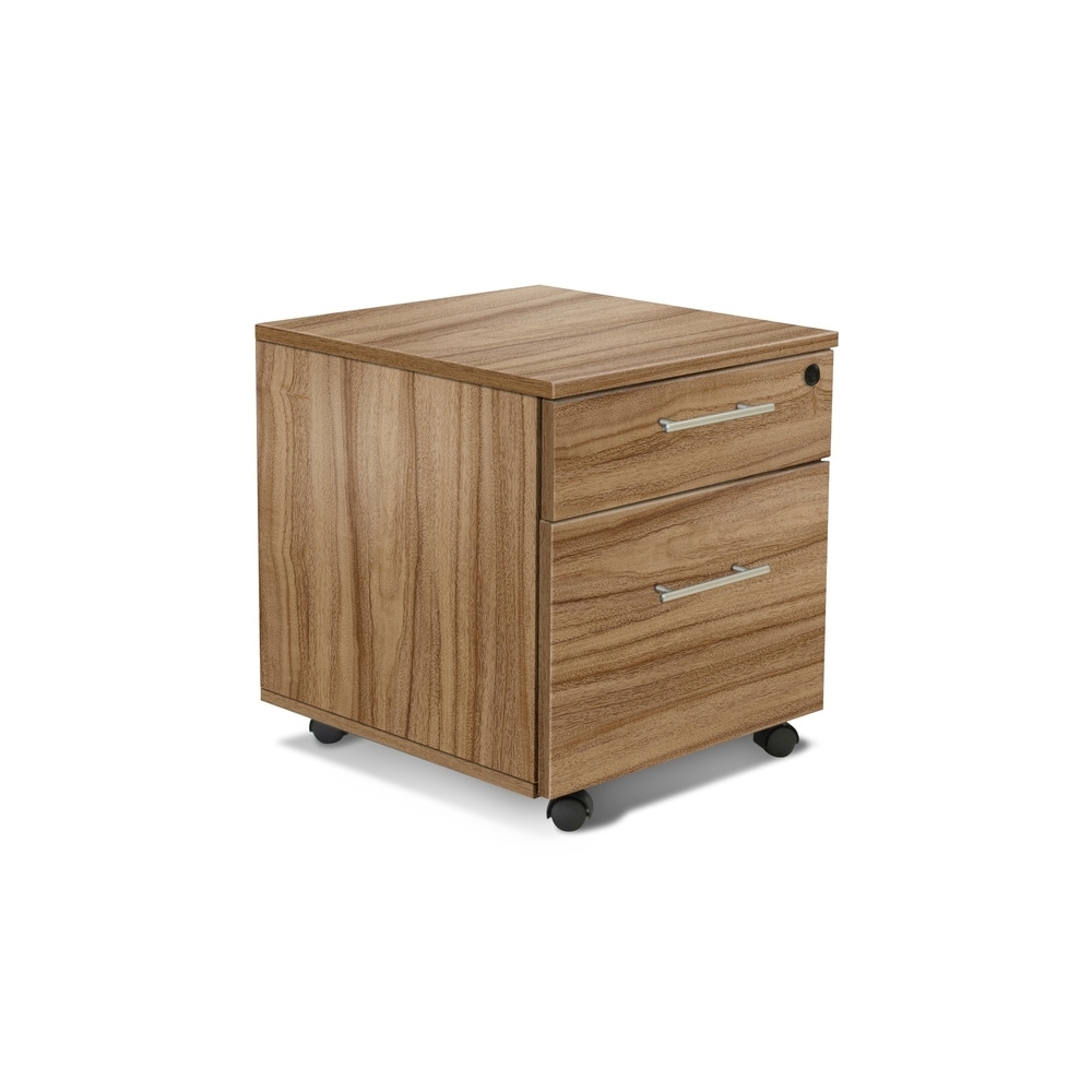 PREMIUM Tayler Rustic Vintage Walnut 2-drawer File Cabinet-NEW