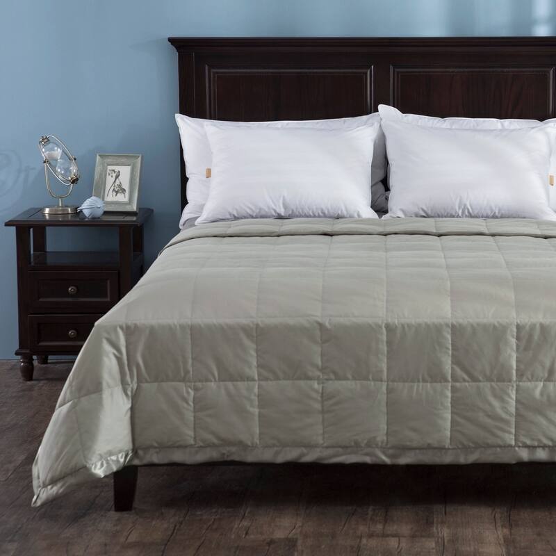 Organic Cotton Soft Lightweight Waffle Weave Bed Blanket, Breathable Textured Blanket for All Season - King - Gray