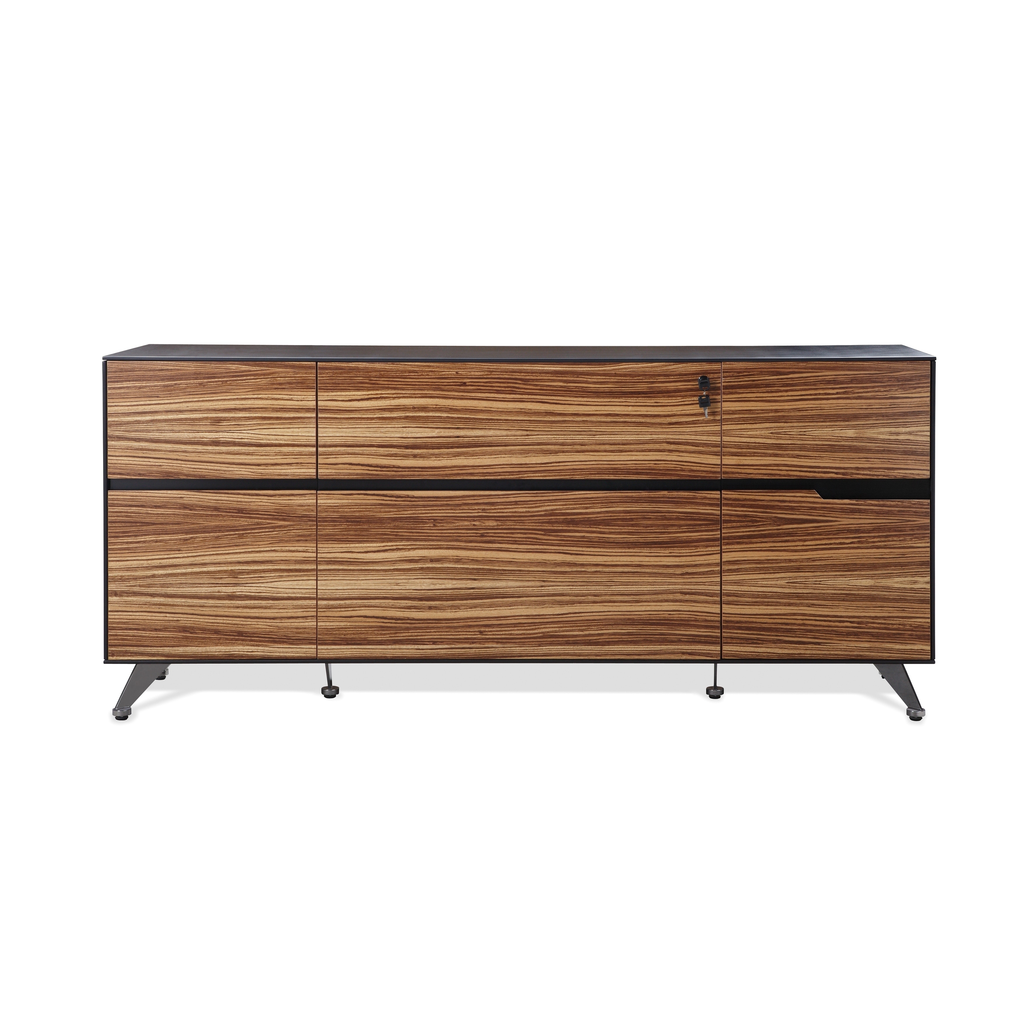 Shop Zebrano Wood Executive Modern Storage Filing Credenza