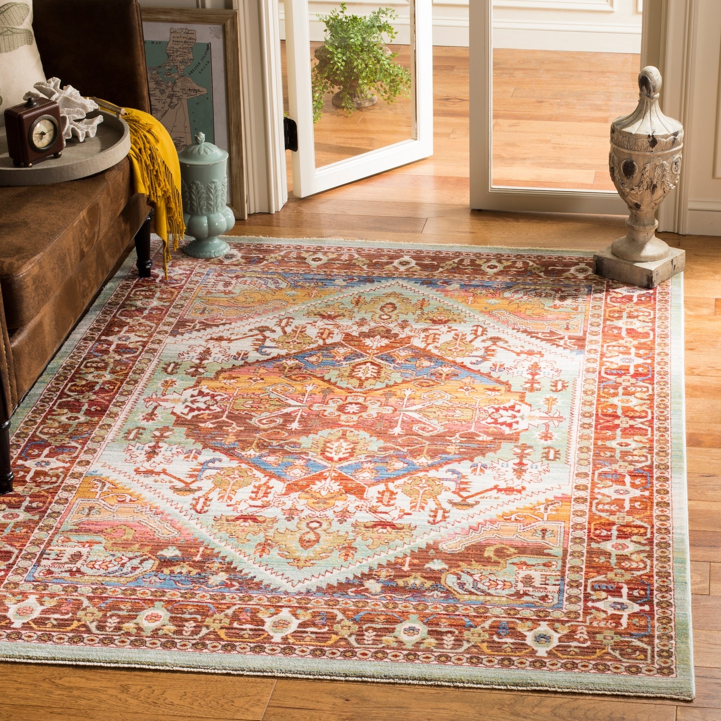 Shop Safavieh Sutton Boho Medallion Rust/ Multi Area Rug 9' x 13