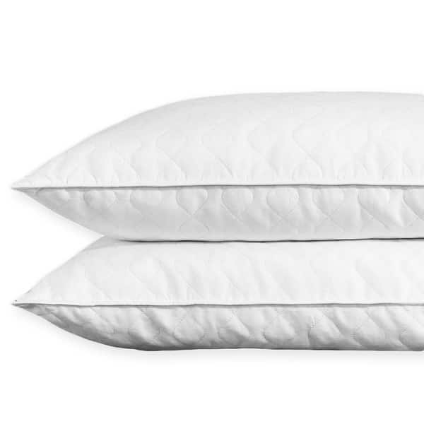 Shop St James Home Quilted White Goose Feather And Down Pillow