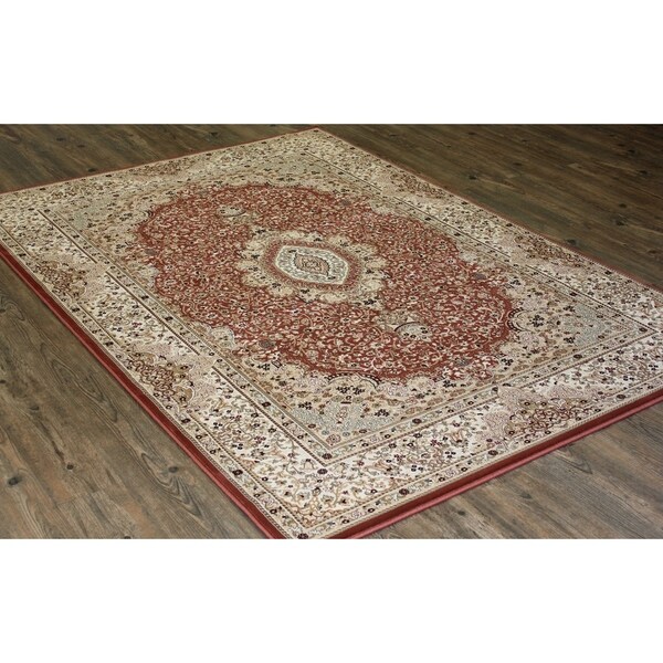 Rose Oriental Indoor Rug 100% Polypropylene - 5'4" x 7'5"