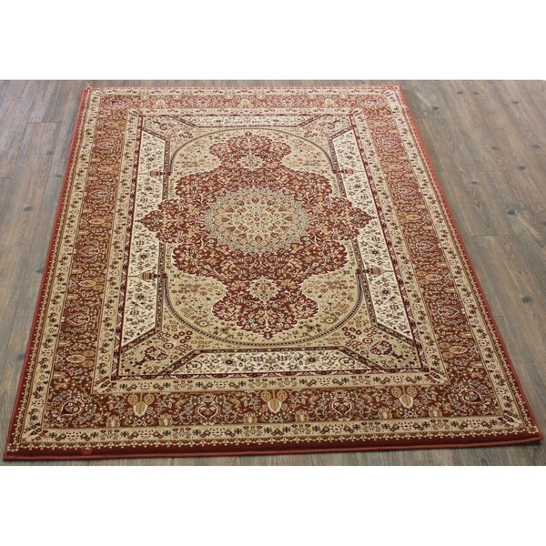 Rose Oriental Indoor Rug 100% Polypropylene - 5'4" x 7'5"
