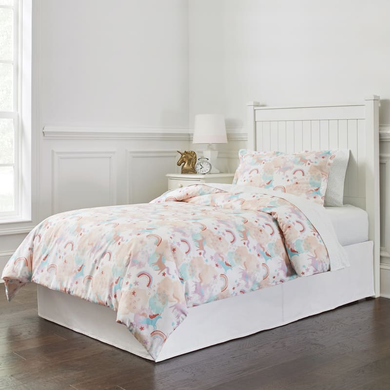 Lullaby Bedding Unicorn Printed Duvet Set