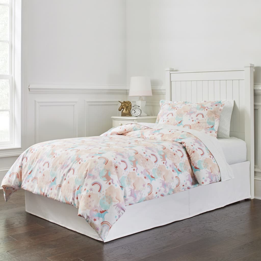 Lullaby Bedding Unicorn Printed Duvet Set