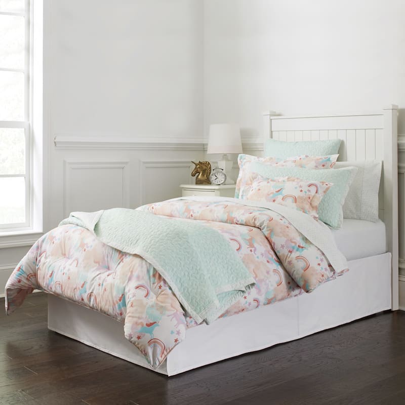 Lullaby Bedding Unicorn Printed Duvet Set - Full/Full - Queen - 3 Piece