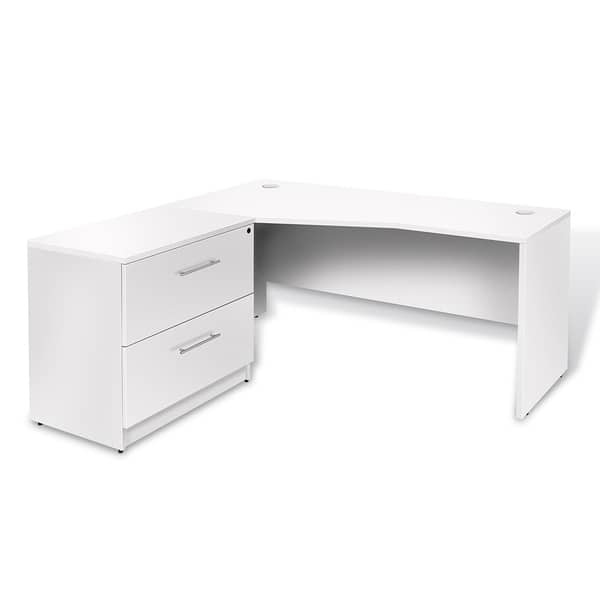 Shop 2 Drawer Corner L Shaped Desk And Lateral File Free