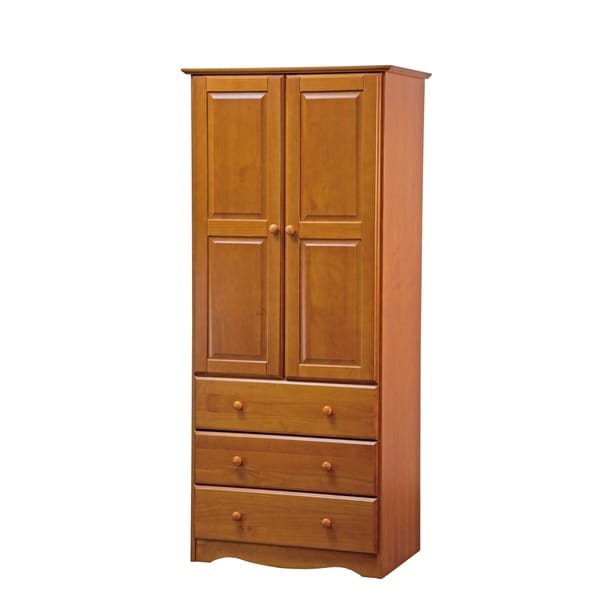 32"-Combo Wardrobe/Armoire/Chest by Palace Imports, Honey Pine - 31.5"w x 72"h x 20 3/4"d