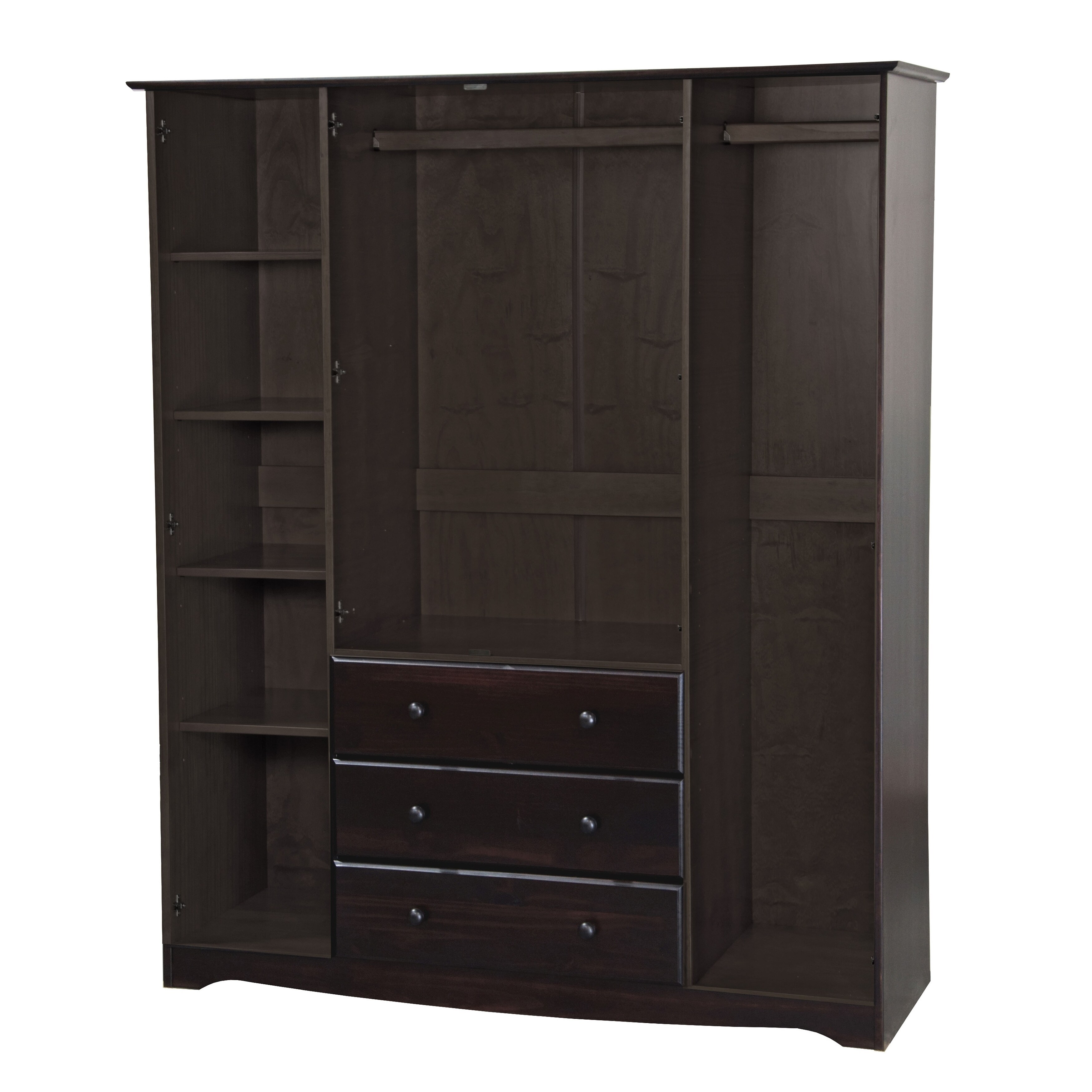 Family 4 Door Solid Wood Wardrobe Armoire Closet By Palace Imports 60 25 W X 72 H X 20 75 D