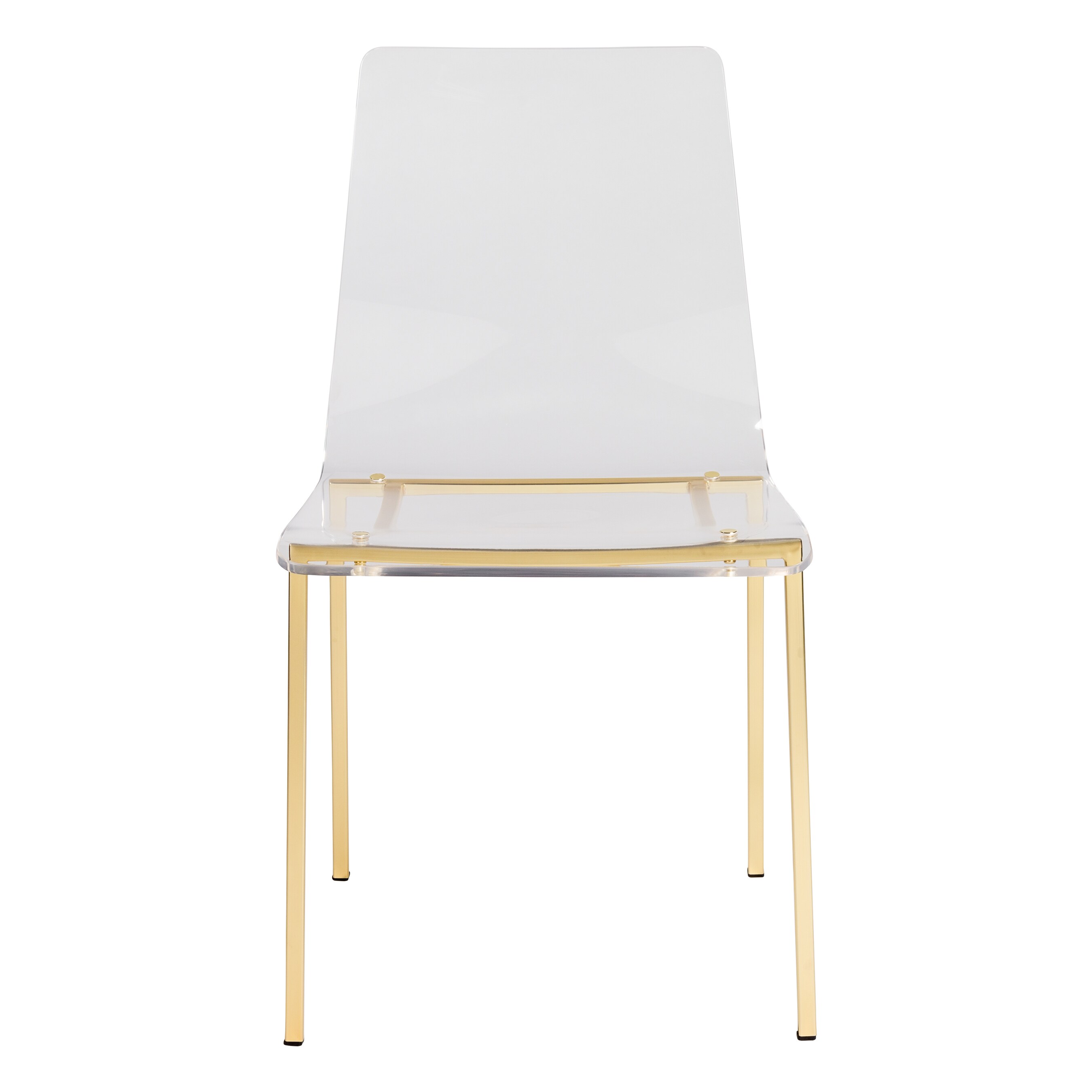 clear dining chairs with gold legs