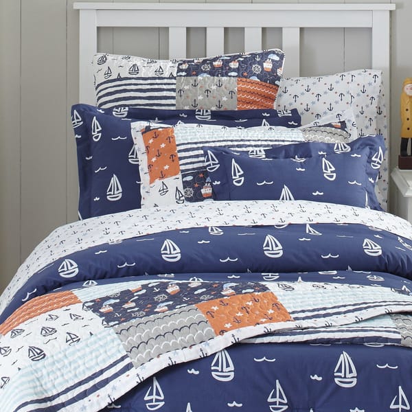 Lullaby Bedding Away at Sea Printed 4-piece Comforter Set - Overstock -  19898077