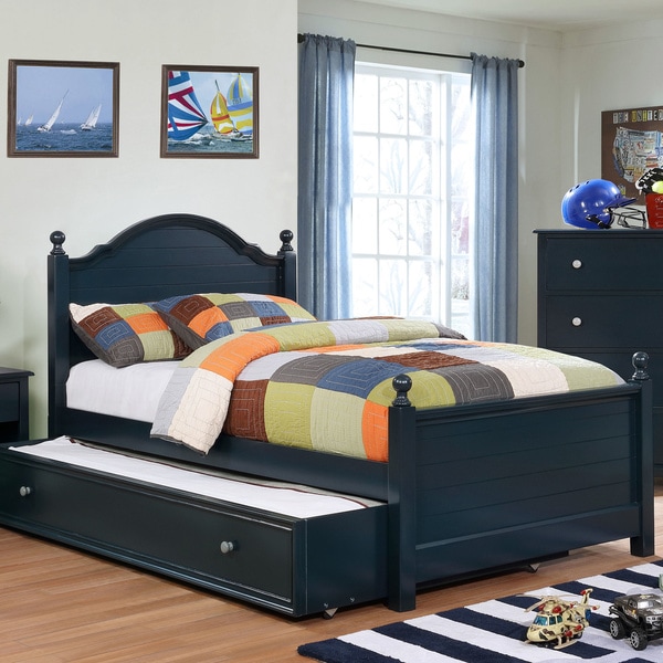 Furniture of America Cing Transitional Twin Bed with Trundle Set