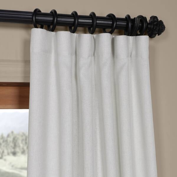 Shop Exclusive Fabrics Faux Linen Semi Sheer Curtain Free