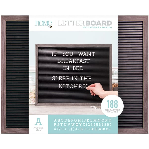 DCWV Framed Letterboard 20"X16"