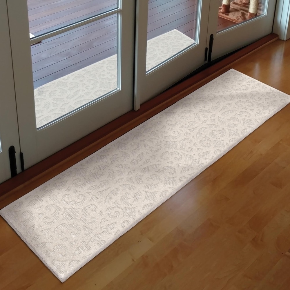 Natural Ivory 1'11 x 7'6 Orian Rugs Boucle Collection 397062 Indoor/Outdoor High-Low Biscay Runner Rug Natural Ivory 1'11 x 7'6 Orian Rugs Boucle Collection 397062 Indoor/Outdoor High-Low Biscay Runner Rug
