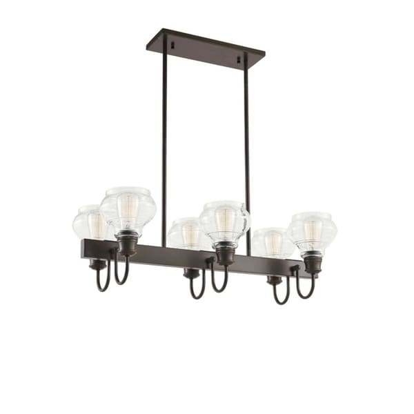 Kichler Lighting Schoolhouse Collection 6 Light Oil Rubbed Kichler Lighting Schoolhouse Collection 6 Light Oil Rubbed Bronze Linear Chandelier