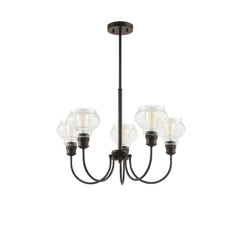Kichler Lighting Schoolhouse Collection 5-light Oil Rubbed Bronze Chandelier - Chandeliers For Bedrooms by Overstock.com