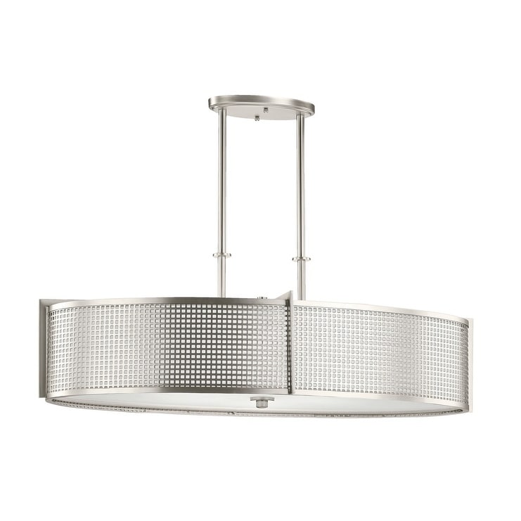 Kichler Lighting Perforated Collection 6-light Brushed Nickel Oval Chandelier - Chandeliers For Bedrooms by Overstock.com