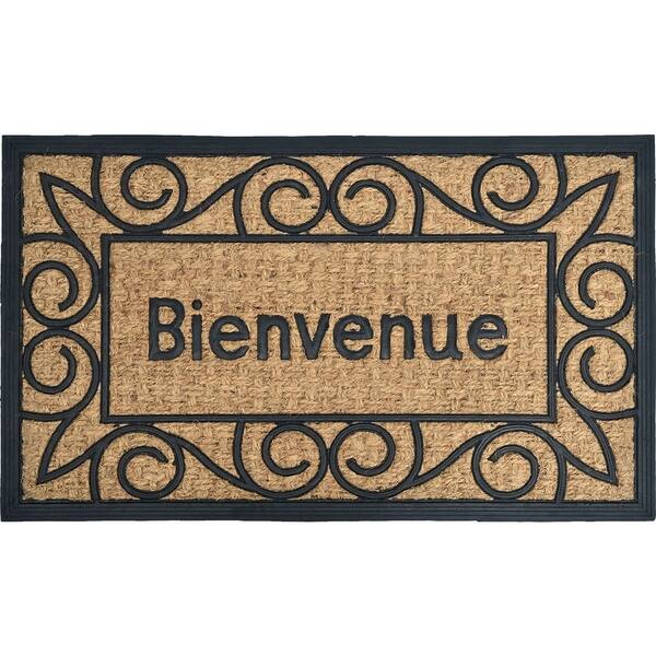 Shop Evideco Sheltered Front Door Mat Sally Coir Coco Rubber