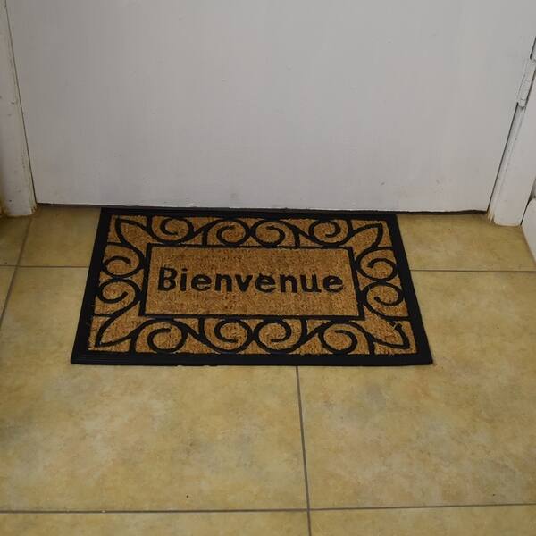 Shop Evideco Sheltered Front Door Mat Sally Coir Coco Rubber