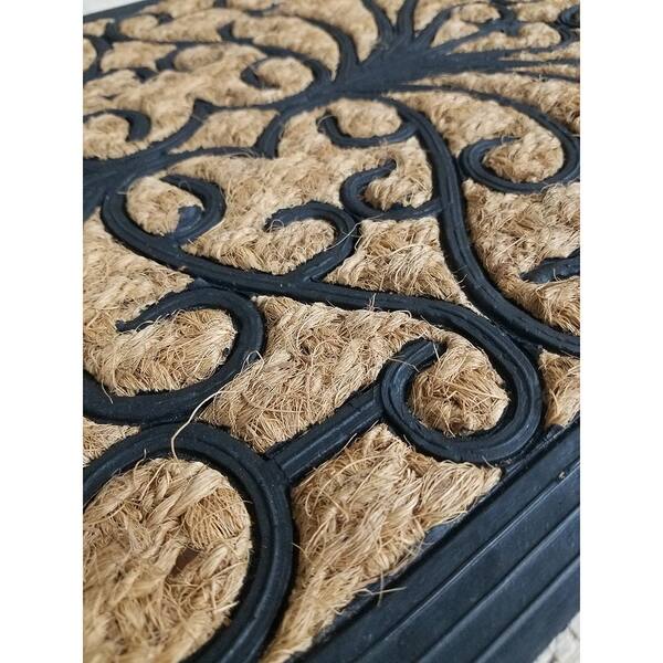 Shop Evideco Sheltered Front Door Mat Sally Coir Coco Rubber