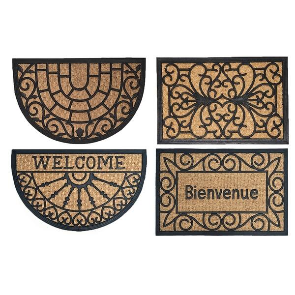 Shop Evideco Sheltered Front Door Mat Sally Coir Coco Rubber